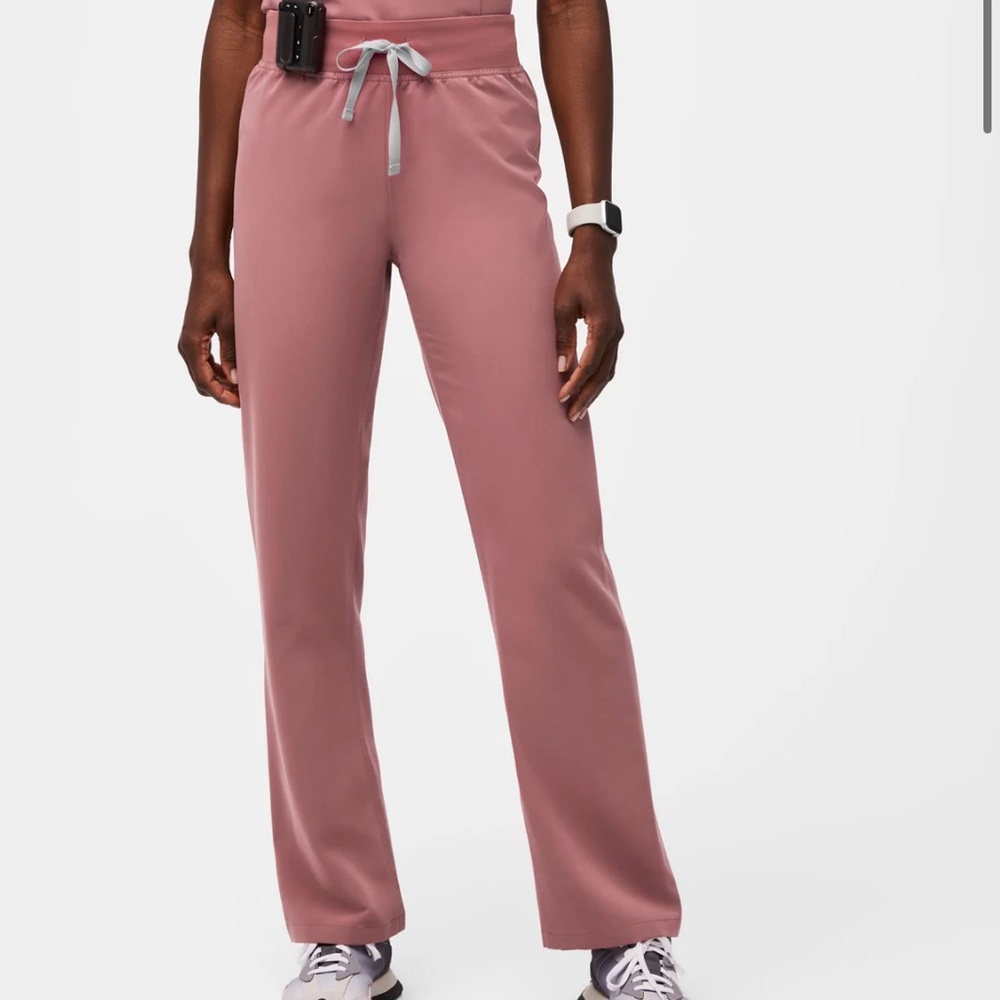 Figs High Waisted Livingston Basic Scrub Pants Mauve